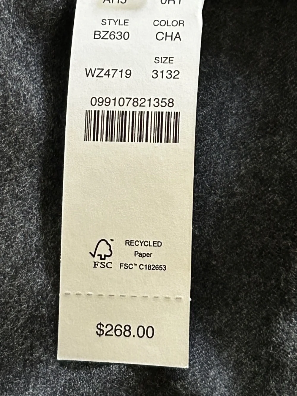 NEW J.CREW men's wool charcoal gray dress pants 31 x 32 NWT $268